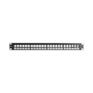 Patch Panel UTP Keystone de 24 Puertos Modular (Vac?o), Plano, 1UR, Compatible con Jacks Keystone UTP Z-MAX y MAX