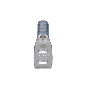 Zapata de compresión LCD6-14A-L para cal. 6 Awg, Doble barreno para tornillo prisionero de 1/4, Espaciado de orificio 16mm, 1 Pz