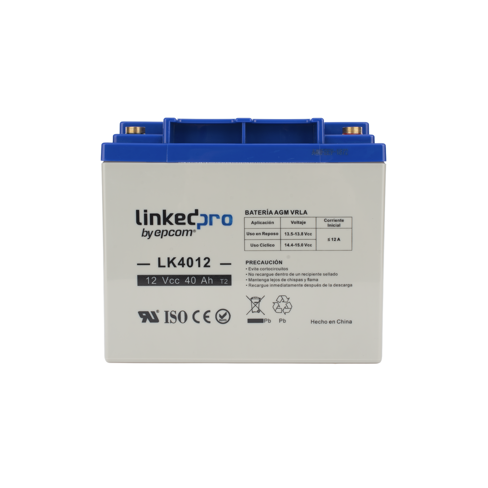 Batería 12 V / 40 Ah / UL / Tecnología AGM / Para uso en equipo electrónico, Alarmas de Intrusión / Incendio/ Control de acceso / Video Vigilancia / Terminales T2 - Image 4
