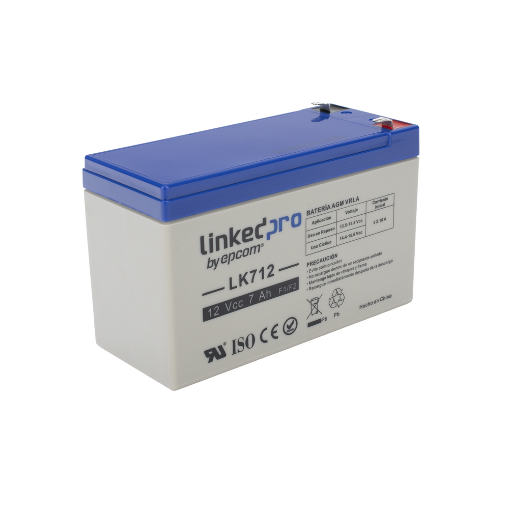 Batería 12 V / 7 Ah / UL / Tecnología AGM / Vida útil promedio 5 años / Uso en equipo electrónico, Alarmas de Intrusión / Incendio / Control de acceso / Video Vigilancia / Terminales F1 ( Incluye adaptador F2 ) - Image 4