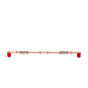 Barra Distribuci?n Tierra Rack 19 in / Cobre 100% / 550A / Aisladores Rojos / 0.64 cm (0.25 in) / J-STD-607-A