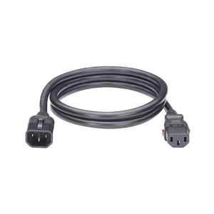 Cable de Alimentación Eléctrica Con Bloqueo de Seguridad, de IEC C14 a IEC C13, 1.8 Metros de Largo, Color Negro, Paquete de 10 Piezas