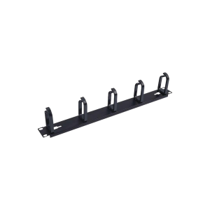 Organizador de Cables con 5 anillos, 1U, 19" Color negro