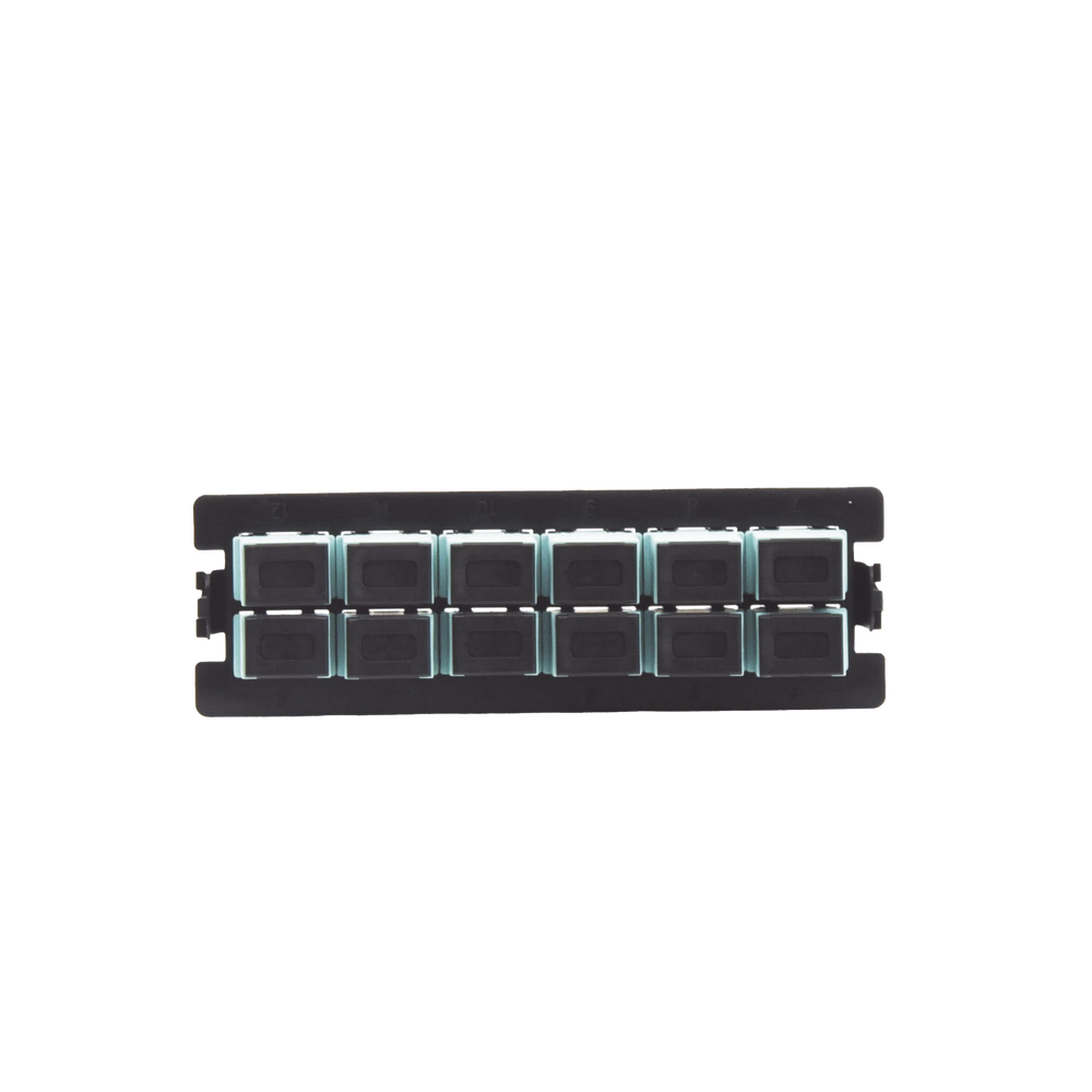 Placa Acopladora para Distribuidor de Fibra ?ptica LP-ODF-8024, Incluye 12 Acopladores SC Simplex para Fibra Multimodo (12 Fibras)