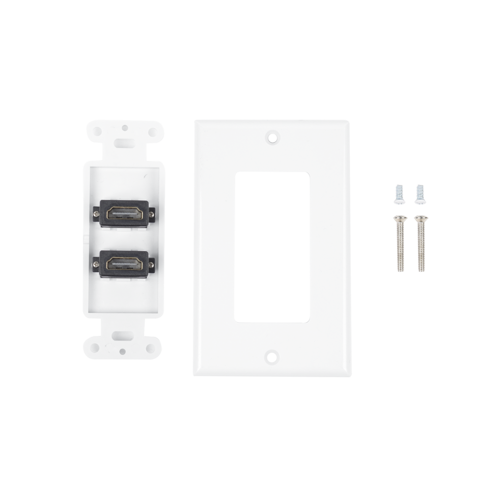 Placa de Pared de 2 Puertos HDMI Hembra a Hembra - Image 2