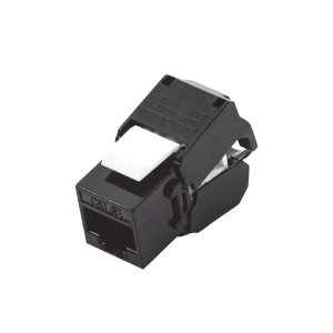 M?dulo Jack Keystone Cat5e (Toolless), con Terminaci?n en ?ngulo 180 - Color Negro, Compatible con Faceplate y Patchpanel Linkedpro