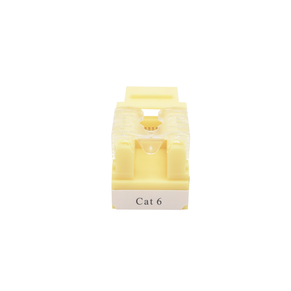 M?dulo Jack Keystone Cat6 con Terminaci?n 110 (Punchdown) para Faceplate - Color Amarillo - Image 4