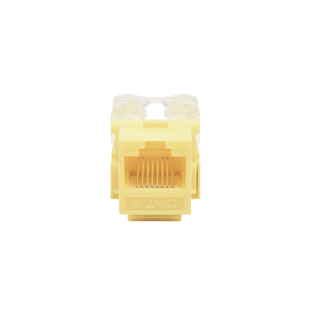 M?dulo Jack Keystone Cat6 con Terminaci?n 110 (Punchdown) para Faceplate - Color Amarillo - Image 2