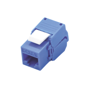 M?dulo Jack Keystone Cat6 (Toolless), con Terminaci?n en ?ngulo 180 Grados Color Azul, Compatible con Faceplate y Patchpanel Linkedpro