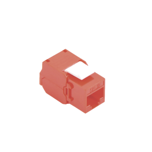 M?dulo Jack Keystone Cat6 (Toolless), con Terminaci?n en ?ngulo 180 - Color Rojo, Compatible con Faceplate y Patchpanel Linkedpro