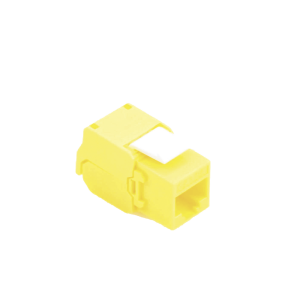 M?dulo Jack Keystone Cat6A (Toolless), con Terminaci?n en ?ngulo 180 - Color Amarillo, Compatible con Faceplate y Patchpanel Linkedpro