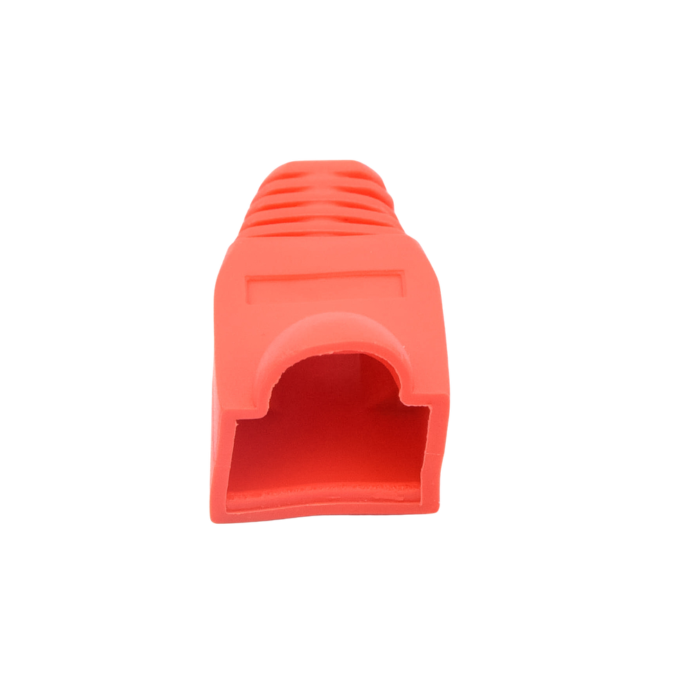 Bota Pl?stica para Protecci?n de Plug RJ45, Color Rojo