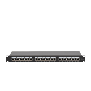 Panel de Parcheo de Impacto Blindado (STP) de 24 Puertos Cat5e, 19 Pulgadas