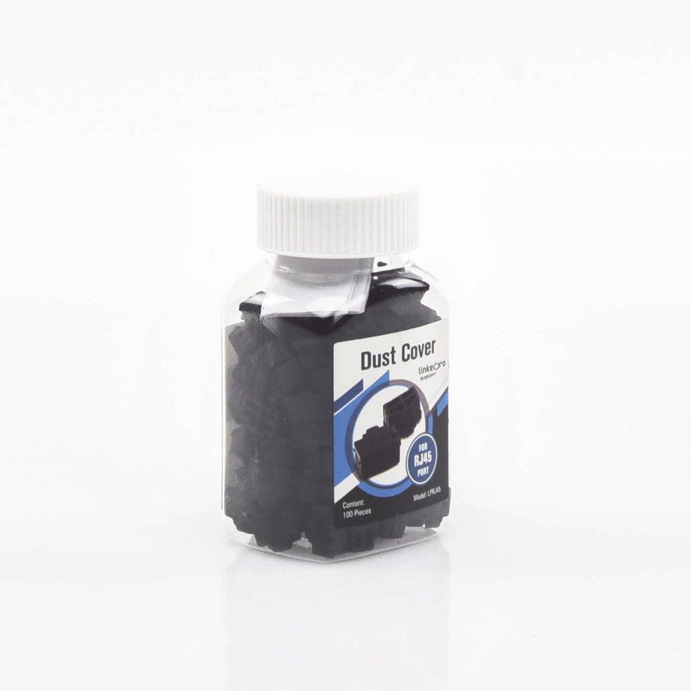 Bote con 100 Protectores Anti-Polvo para Puerto RJ45 Color Negro - Image 4