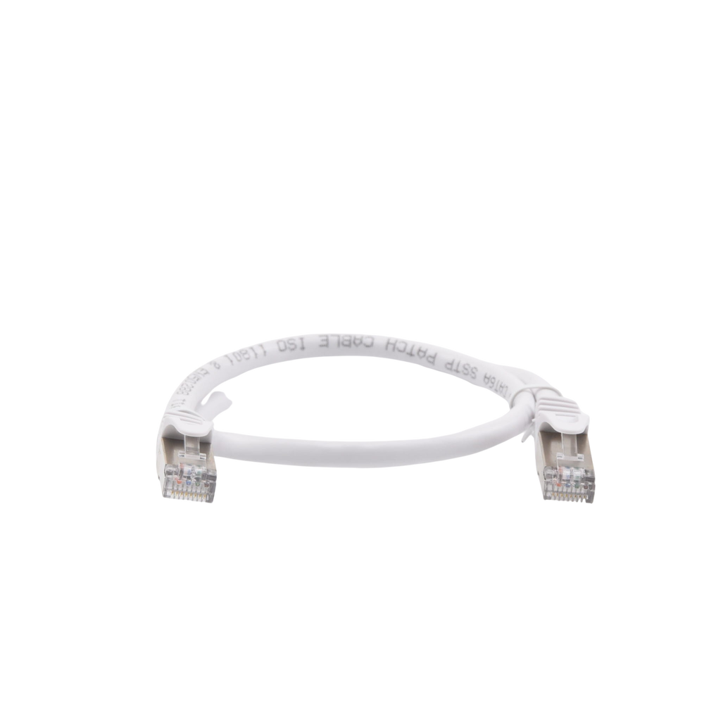 Patch Cord Cat6A 10G Blindado 0.5 Metros (1.64 Pies) Blanco - Image 3
