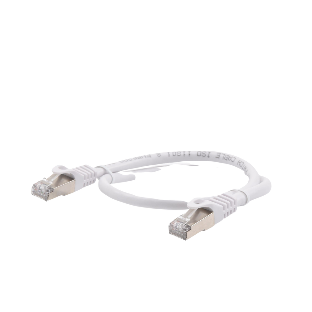 Patch Cord Cat6A 10G Blindado 0.5 Metros (1.64 Pies) Blanco - Image 4