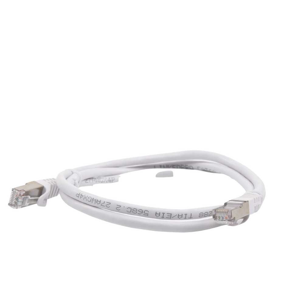Patch Cord Cat6A 10G Blindado 1.0 Metro (3.28 Pies) Blanco - Image 2