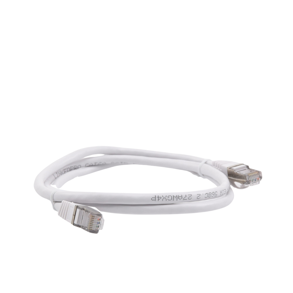 Patch Cord Cat6A 10G Blindado 1.0 Metro (3.28 Pies) Blanco - Image 3