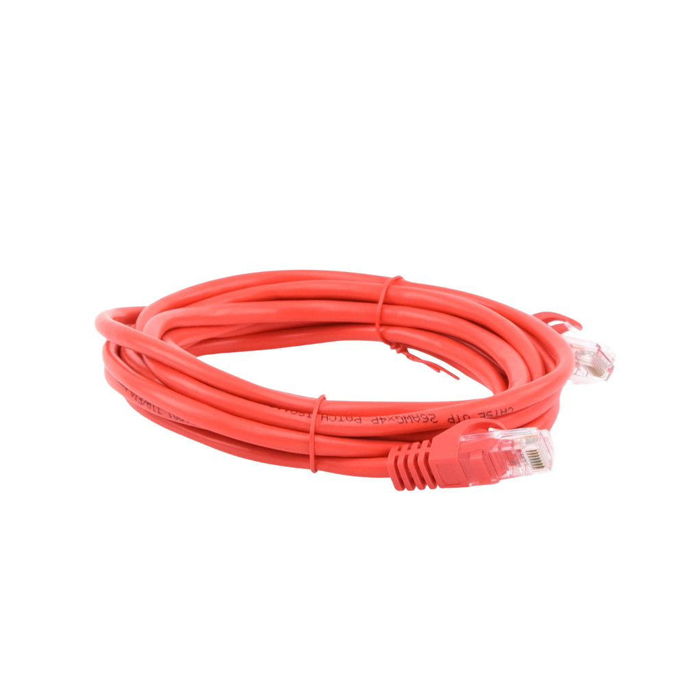 Cable de Parcheo UTP Cat5e - 3.0 Metros (9.84 Pies) - Rojo - Image 3