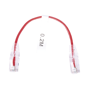 Cable de Parcheo Slim UTP Cat6 - 20 cm (7.87 Pulgadas) Rojo Di?metro Reducido (28 AWG)