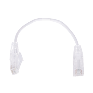 Cable de Parcheo Slim UTP Cat6 - 20 cm (7.87 Pulgadas) Blanco Di?metro Reducido (28 AWG)