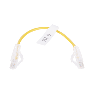 Cable de Parcheo Slim UTP Cat6 - 20 cm (7.87 Pulgadas) Amarillo Di?metro Reducido (28 AWG)
