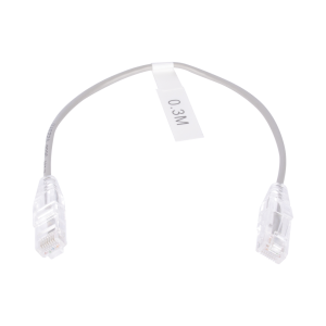 Cable de Parcheo Slim UTP Cat6 - 30 cm (11.81 Pulgadas) Gris Di?metro Reducido (28 AWG)