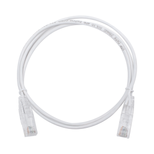 Cable de Parcheo Slim UTP Cat6 - 1 Metro (3.28 Pies), Blanco, Di?metro Reducido (28 AWG)