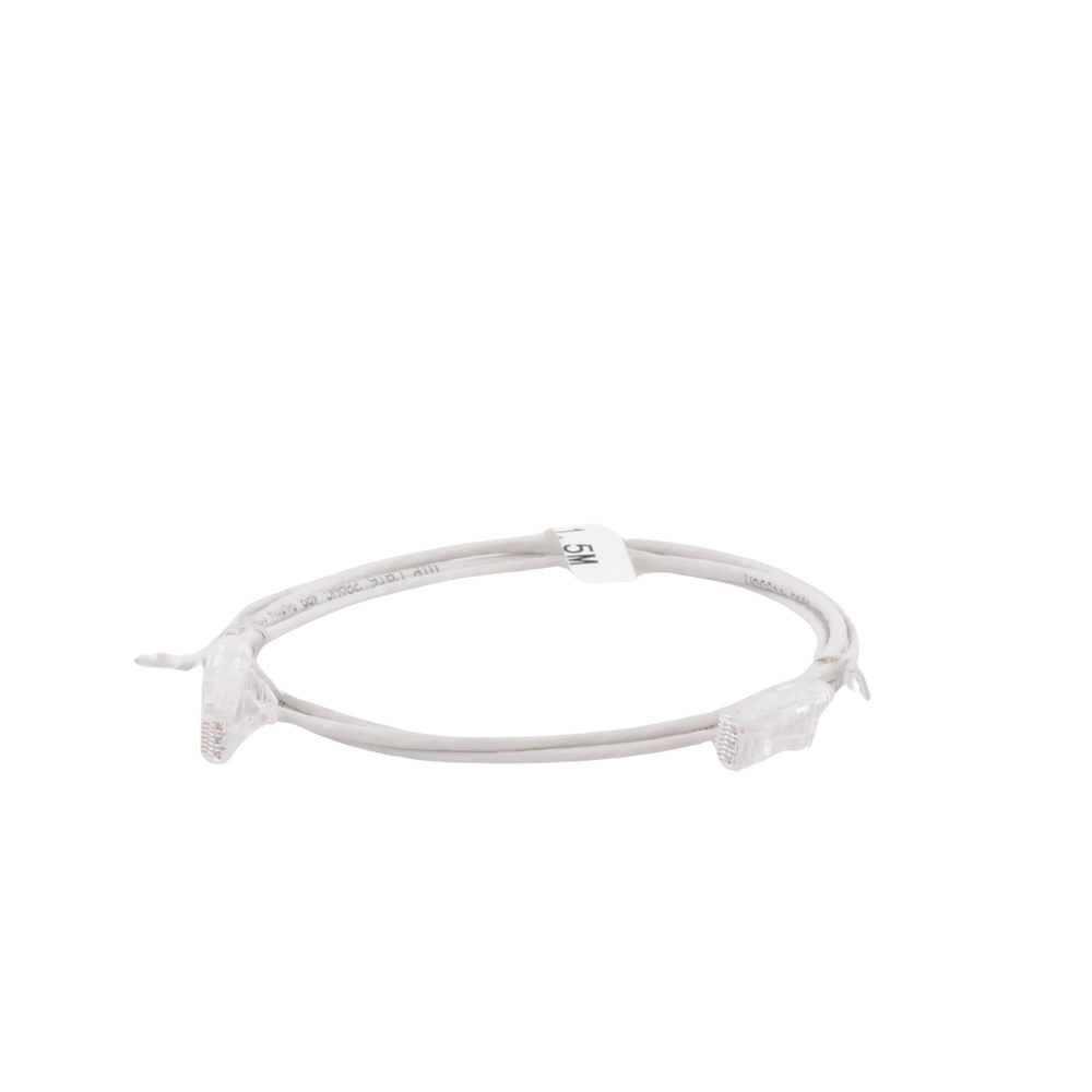 Cable de Parcheo Slim UTP Cat6 - 1.5 Metros (4.92 Pies) Blanco Di?metro Reducido (28 AWG) - Image 3