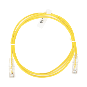 Cable de Parcheo Slim UTP Cat6 - 1.5 Metros (4.92 Pies) Amarillo Di?metro Reducido (28 AWG)