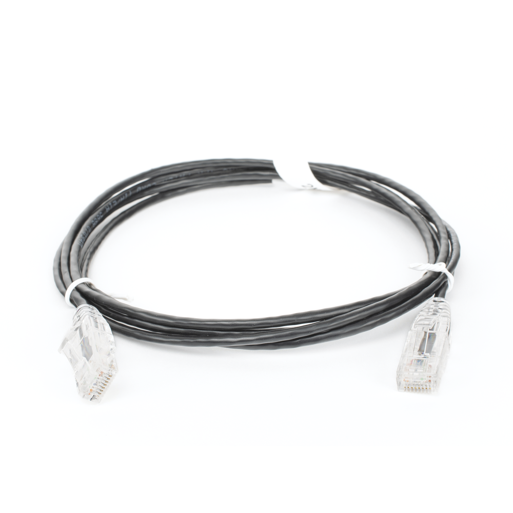 Cable de Parcheo Slim UTP Cat6 - 2 Metros (6.56 Pies) Negro Di?metro Reducido (28 AWG) - Image 2