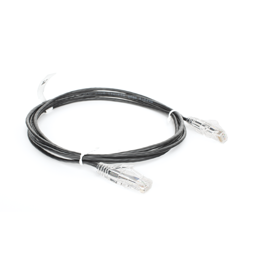 Cable de Parcheo Slim UTP Cat6 - 2 Metros (6.56 Pies) Negro Di?metro Reducido (28 AWG) - Image 3