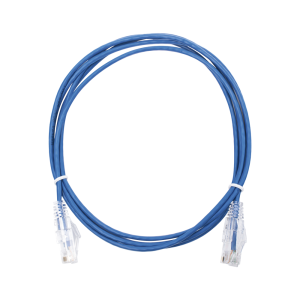 Cable de Parcheo Slim UTP Cat6 - 2 Metros (6.56 Pies) Azul Di?metro Reducido (28 AWG)