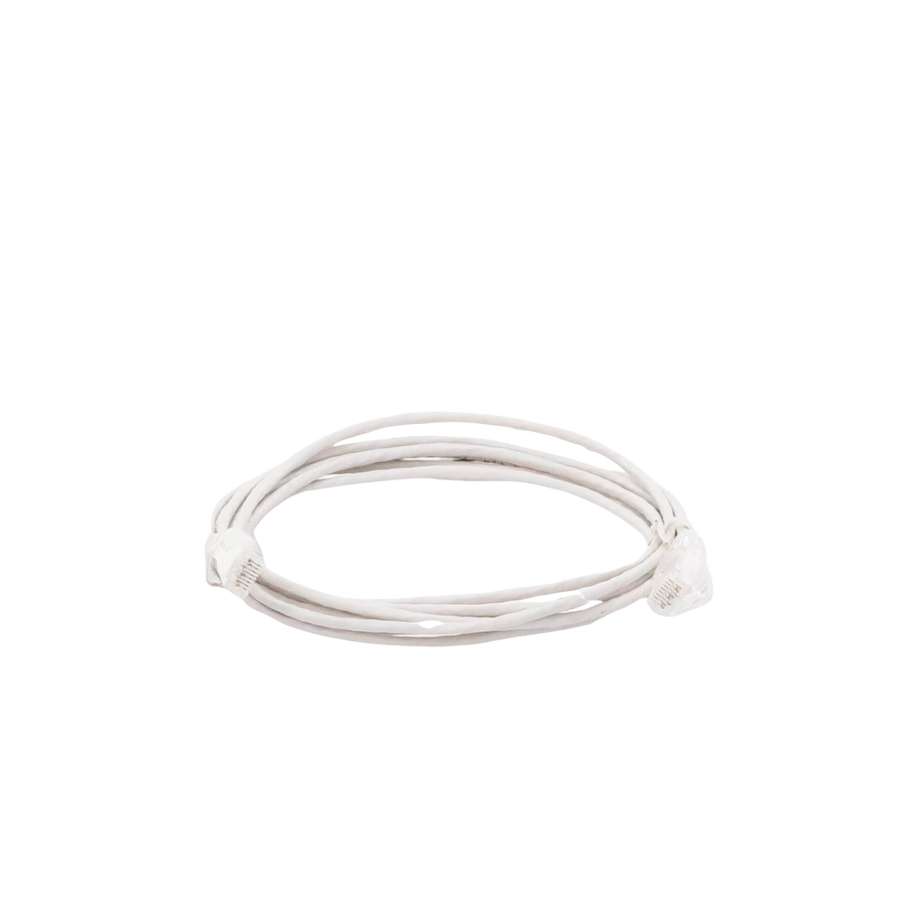 Cable de Parcheo Slim UTP Cat6 - 3 Metros (9.84 Pies) Blanco Di?metro Reducido (28 AWG) - Image 3