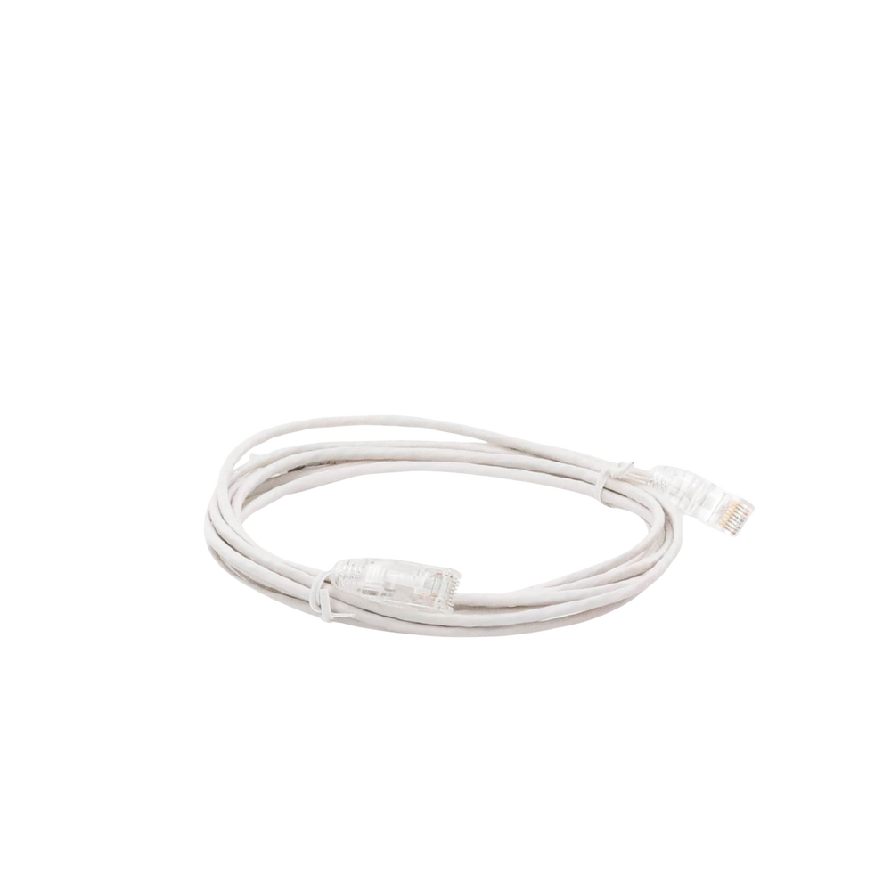 Cable de Parcheo Slim UTP Cat6 - 3 Metros (9.84 Pies) Blanco Di?metro Reducido (28 AWG) - Image 4