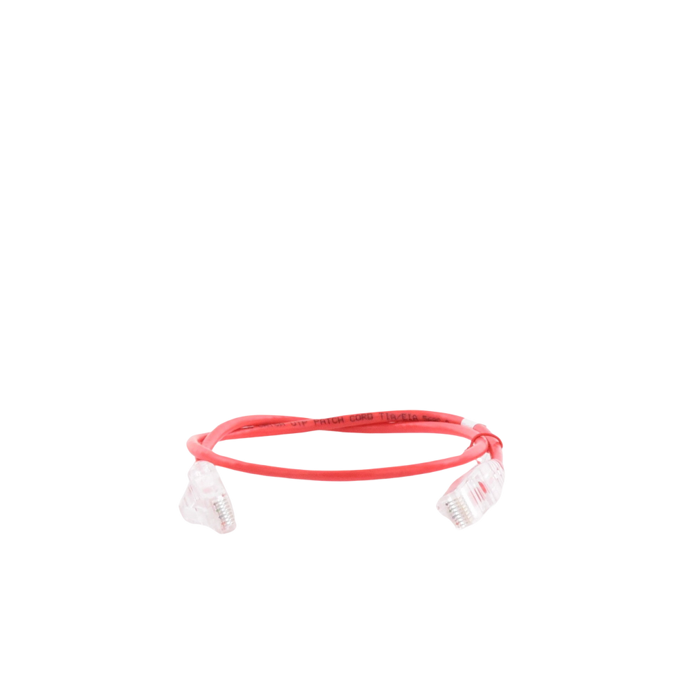 Cable de Parcheo Slim UTP Cat6A - 0.5 Metros (1.64 Pies) Rojo, Di?metro Reducido (28 AWG) - Image 2