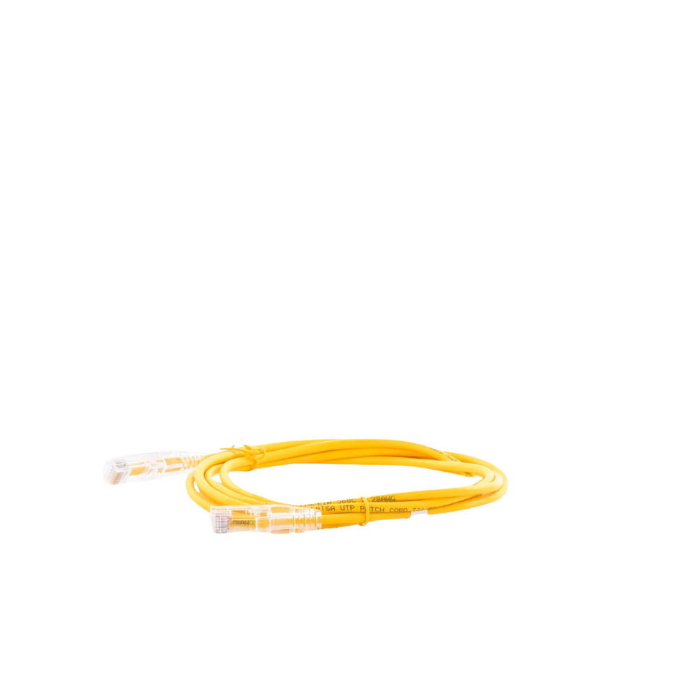 Cable de Parcheo Slim UTP Cat6A - 2 Metros (6.56 Pies) Amarillo, Di?metro Reducido (28 AWG) - Image 2