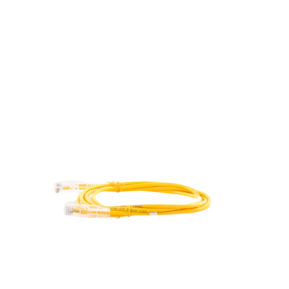 Cable de Parcheo Slim UTP Cat6A - 2 Metros (6.56 Pies) Amarillo, Di?metro Reducido (28 AWG) - Image 4