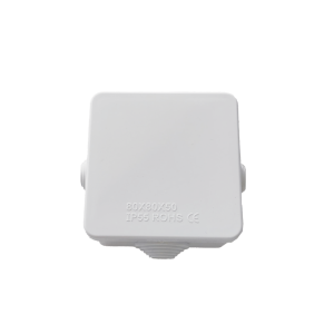 Caja de Conexiones Impermeable IP55 con 4 Entradas, 80 x 80 x 50 mm, para Instalaciones Industriales, Comerciales y Residenciales, Incluye Tornillería para su Instalación
