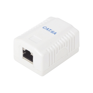 Caja de Pared con 1 Puerto, Incluye 1 Jack STP Cat6A