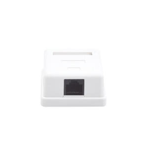 Caja de Pared con 1 Puerto Keystone, Incluye Jack Cat5e