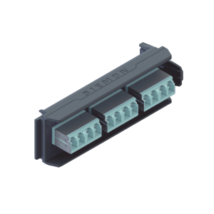Placa Acopladora LightVerse, 6 Conectores D?plex LC/UPC Shuttered, Acepta hasta 12 Fibras Multimodo OM3 y OM4