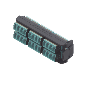 Placa Acopladora LightVerse, 12 Conectores D?plex LC/UPC Shuttered, Acepta hasta 24 Fibras Multimodo OM3 y OM4