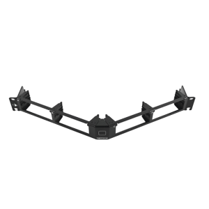 Fiber, Panel, Lightverse Combo, Rack Mount, 1U, Fixed Access, Empty, 4 Openings, Black, Shielded Angled Without Wire Manager