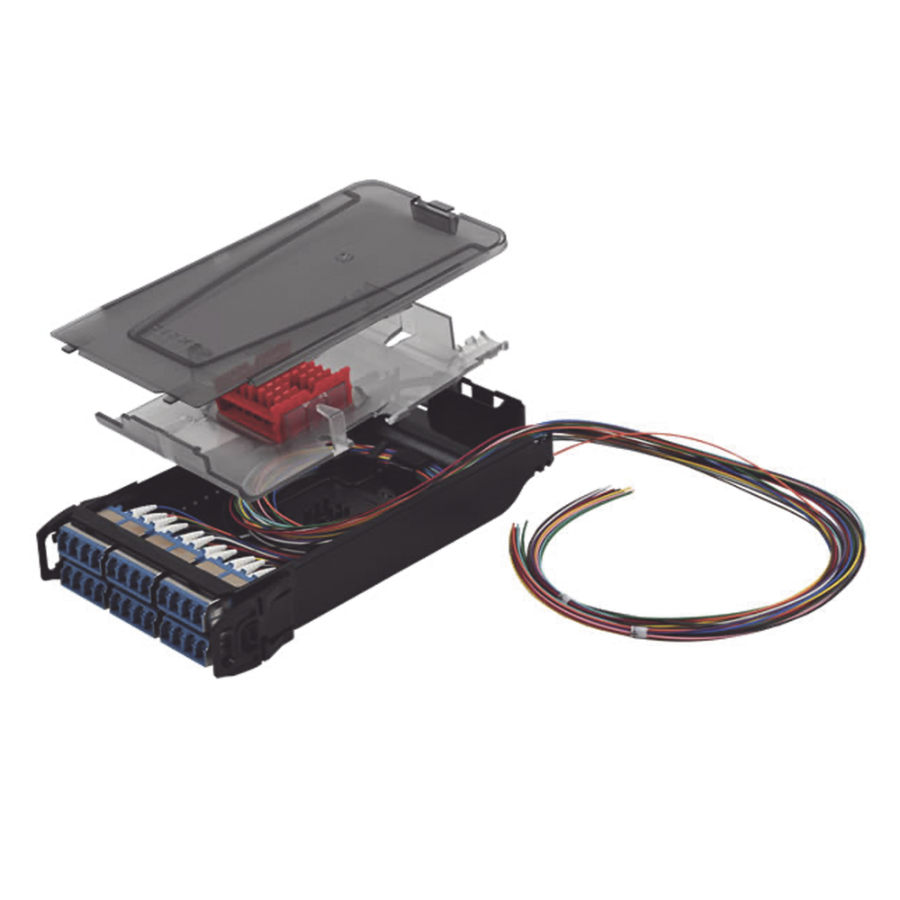Cassette para Empalme (Fusi?n) LightVerse, Hasta 24 Fibras, Conectores LC/UPC Shuttered, para Fibra Monomodo, 900um, 1 Metro (3.28 Pies)