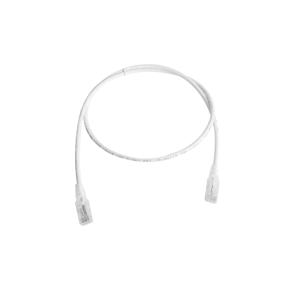 Patch Cord MC6 Modular Cat5e UTP, CM/LS0H, 3.05 Metros (10 Pies), Color Blanco, Versi?n Bulk (Sin Empaque Individual)