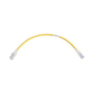 Patch Cord MC6 Modular Cat6 UTP, CM/LS0H, 0.3 Metros (1 Pie), Color Amarillo
