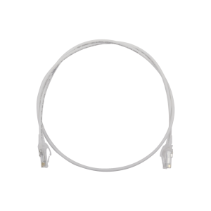 Patch Cord MC6 Modular Cat6 UTP, CM/LS0H, 0.91 Metros (3 Pies), Color Blanco, Di?metro Reducido (28AWG)