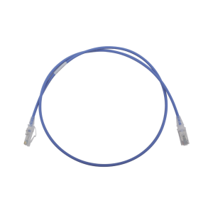 Patch Cord MC6 Modular Cat6 UTP, CM/LS0H, 0.91 Metros (3 Pies), Color Azul, Di?metro Reducido (28AWG)