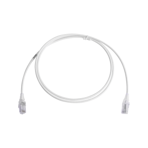 Patch Cord MC6 Modular Cat6 UTP, CM/LS0H, 1.52 Metros (5 Pies), Color Blanco, Di?metro Reducido (28AWG)